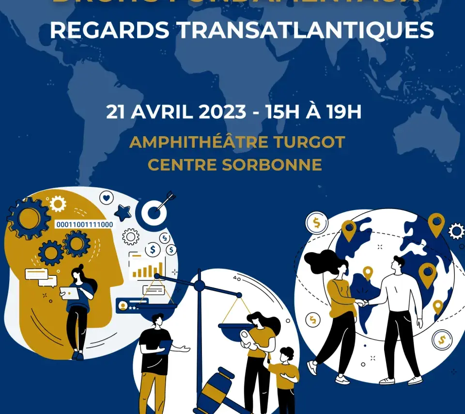 Affiche de la conférence du 21 avril (IA et droits fondamentaux)